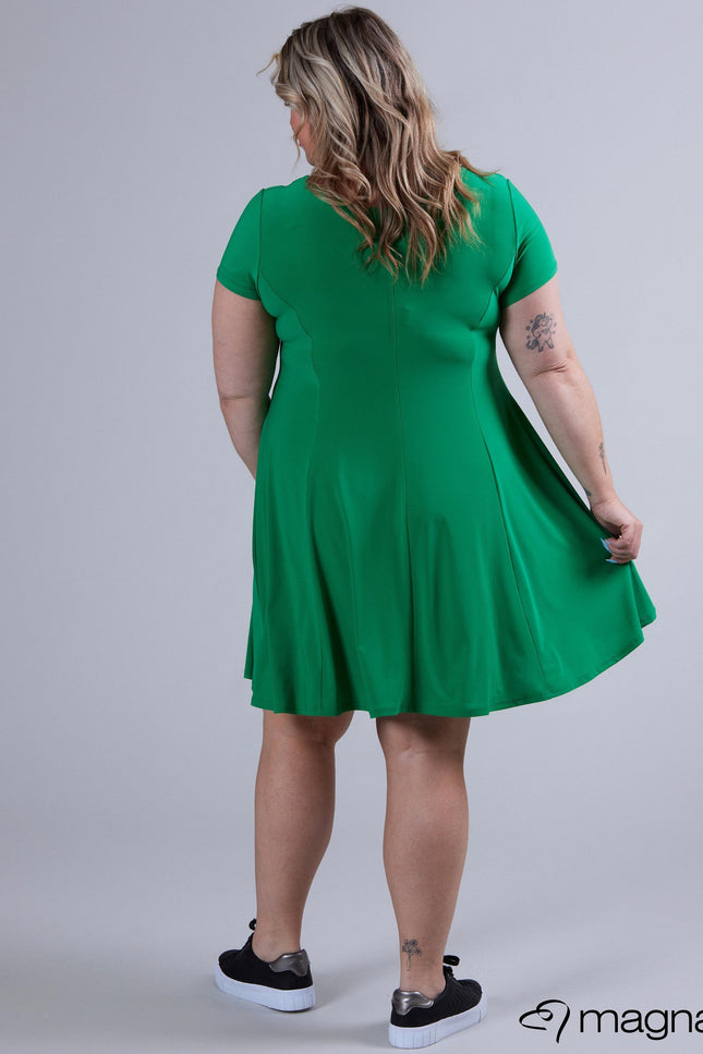 Magna Basic Jurk C-9028 Bos Groen