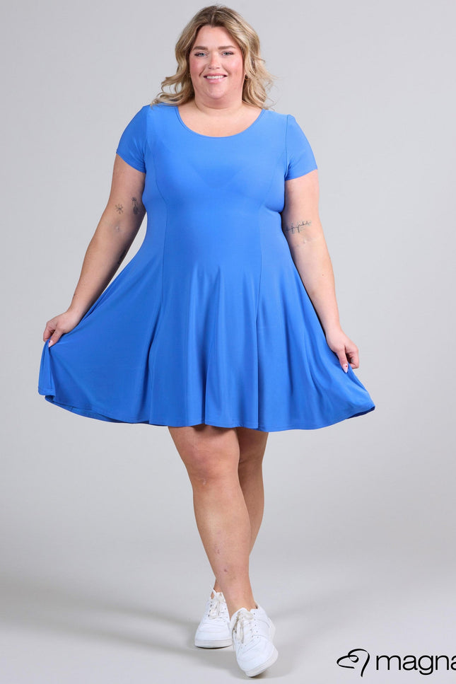 Magna Basic Jurk C-9028 Lucht Blauw