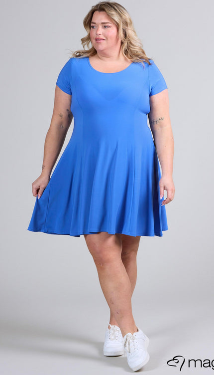 Magna Basic Jurk C-9028 Lucht Blauw