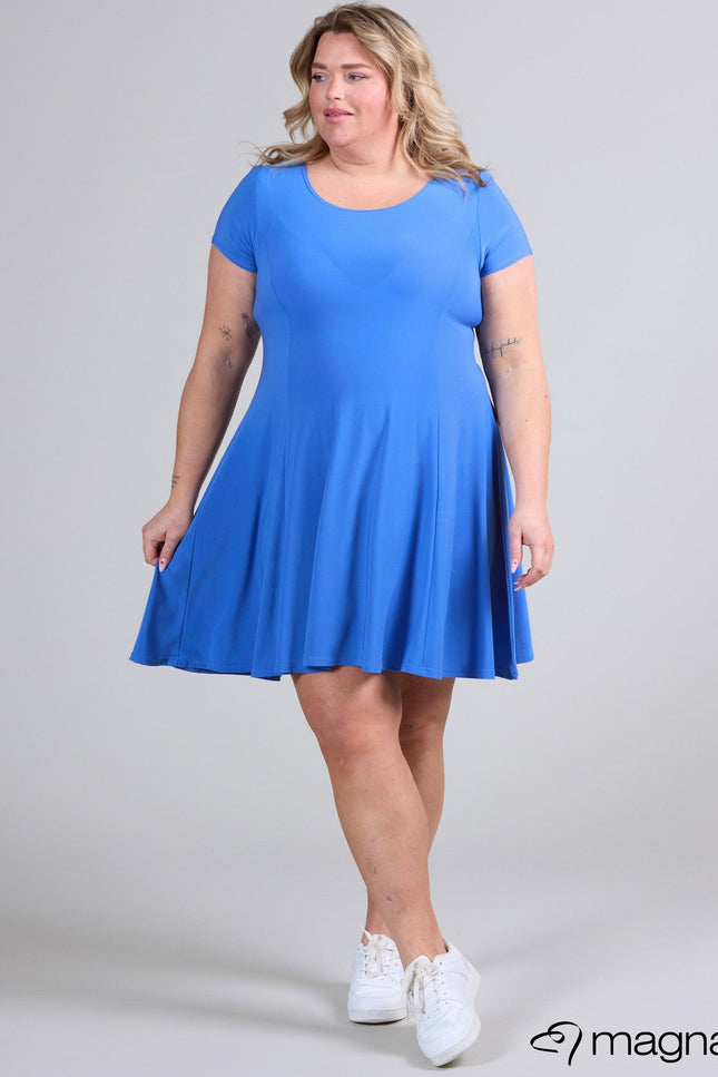 Magna Basic Jurk C-9028 Lucht Blauw