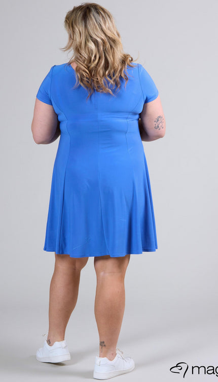 Magna Basic Jurk C-9028 Lucht Blauw