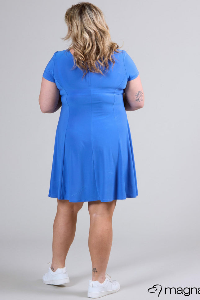Magna Basic Jurk C-9028 Lucht Blauw