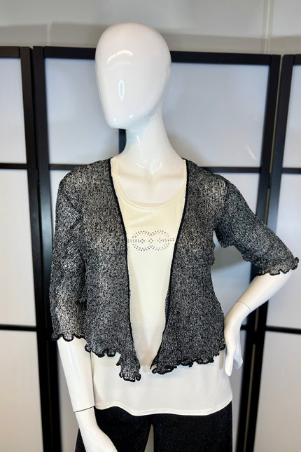 Normal Crazy Vest Ikat Zwart Glitter