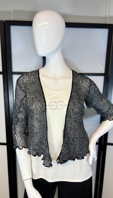 Normal Crazy Vest Ikat Zwart Glitter