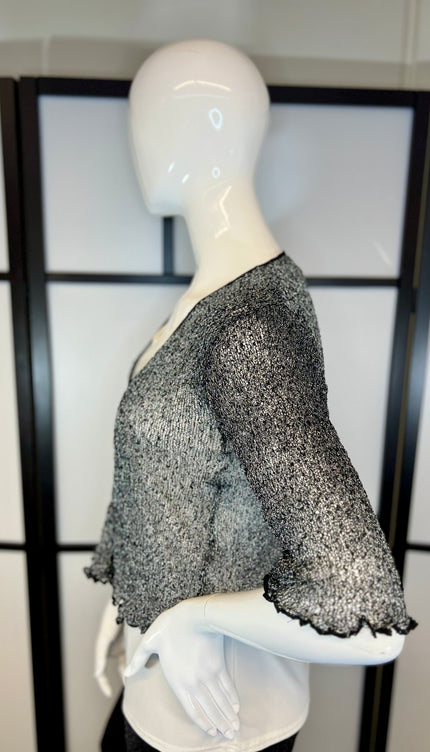 Normal Crazy Vest Ikat Zwart Glitter