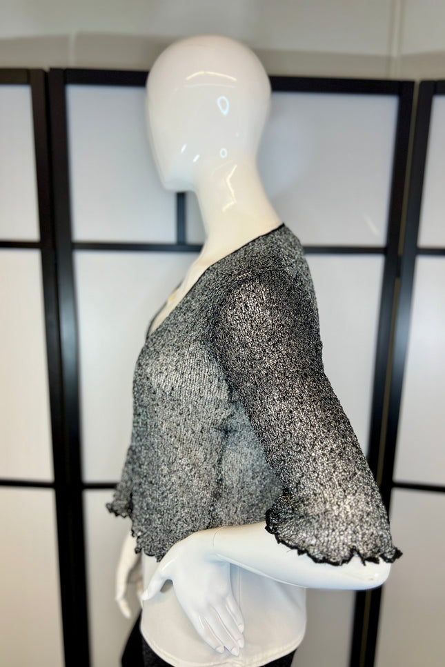 Normal Crazy Vest Ikat Zwart Glitter