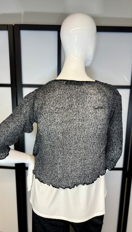 Normal Crazy Vest Ikat Zwart Glitter