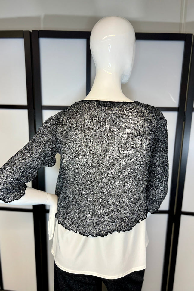 Normal Crazy Vest Ikat Zwart Glitter