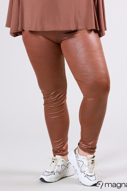 Magna Basic Legging  Leather Look F-23 Kameel Bruin