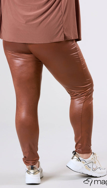 Magna Basic Legging  Leather Look F-23 Kameel Bruin