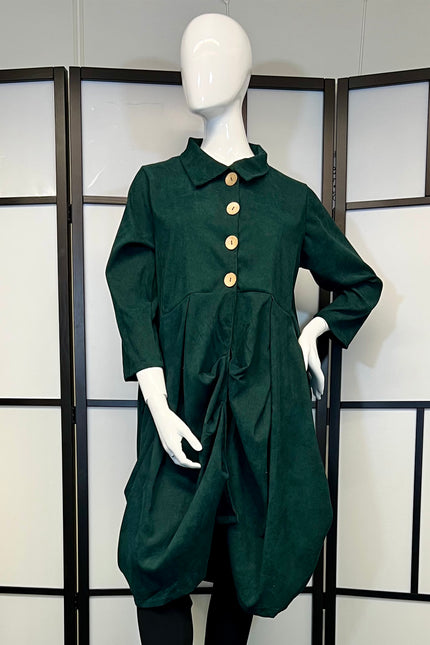 Normal Crazy Dress Balon Met Kraag Groen