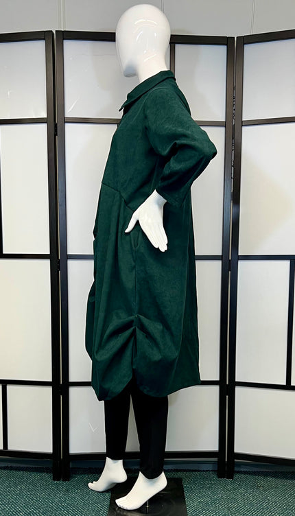 Normal Crazy Dress Balon Met Kraag Groen