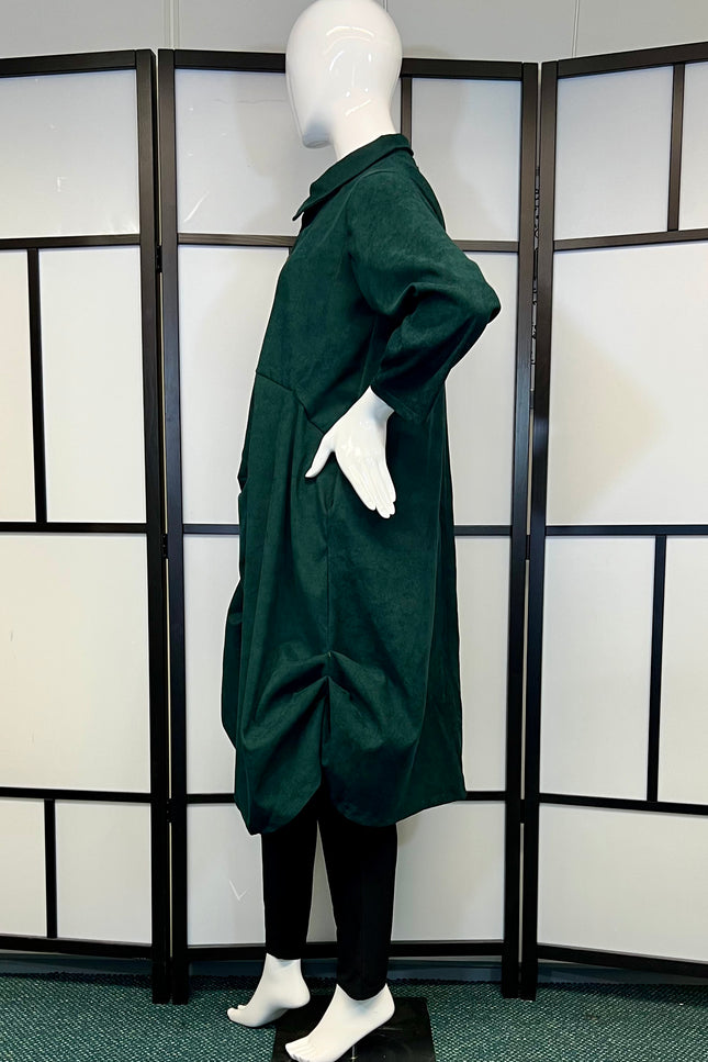 Normal Crazy Dress Balon Met Kraag Groen