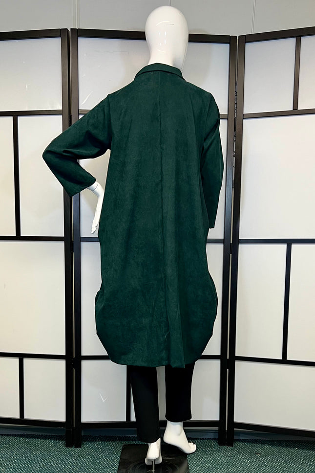Normal Crazy Dress Balon Met Kraag Groen