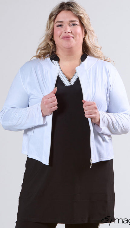 Magna Basic Blazer Leather Look K-31 Wit