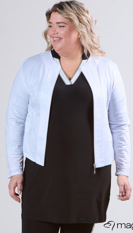 Magna Basic Blazer Leather Look K-31 Wit