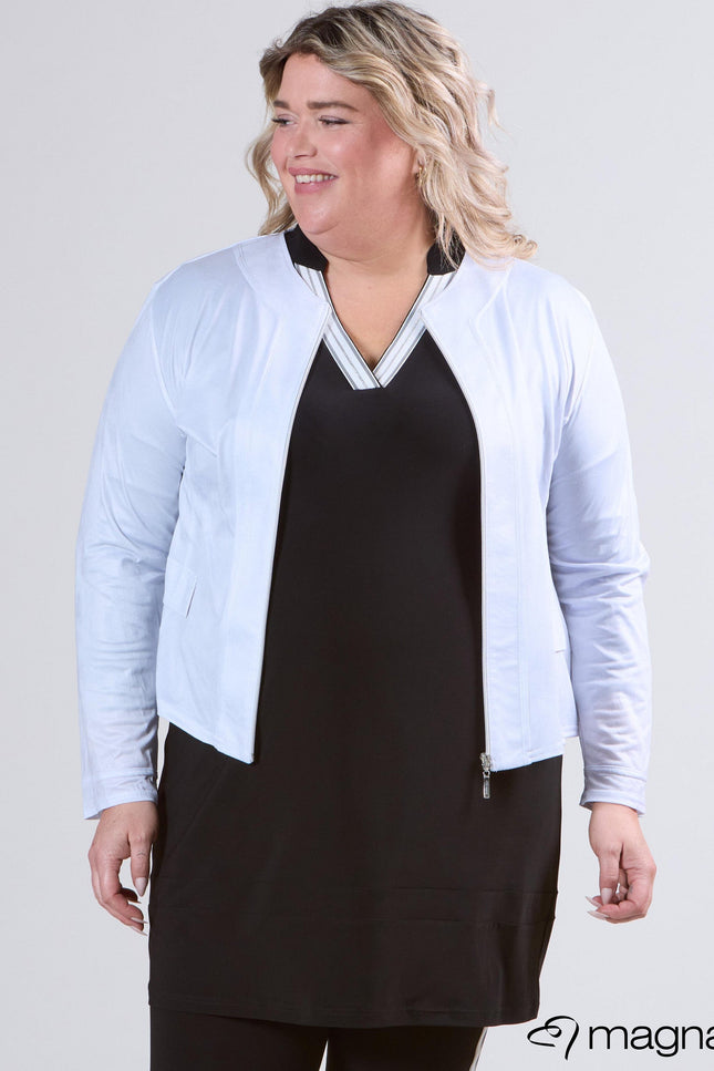 Magna Basic Blazer Leather Look K-31 Wit