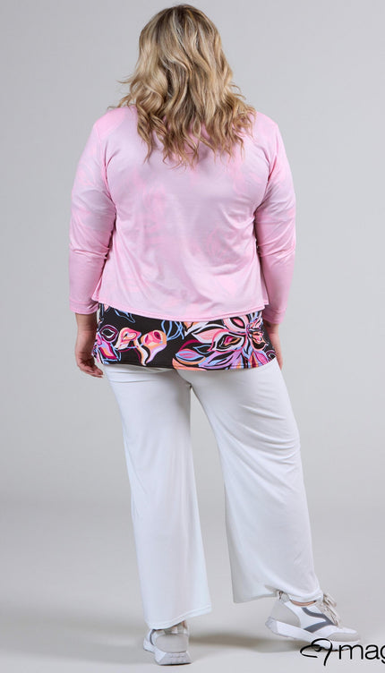 Magna Basic Blazer Leather Look K-31 Baby Roze