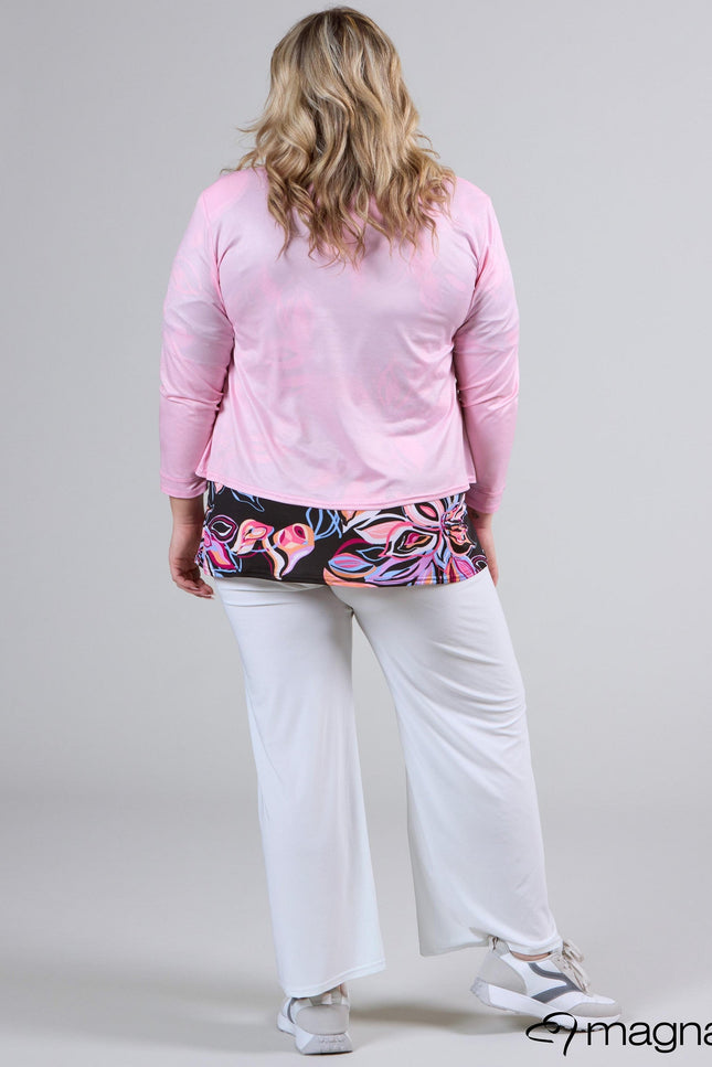 Magna Basic Blazer Leather Look K-31 Baby Roze