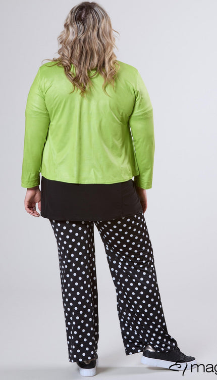 Magna Basic Blazer Leather Look K-31 Limoen Groen