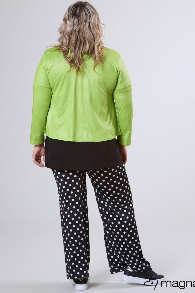 Magna Basic Blazer Leather Look K-31 Limoen Groen