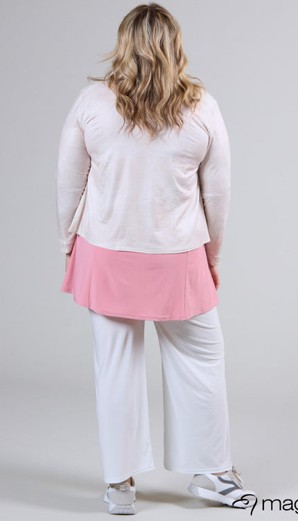 Magna Basic Blazer Leather Look K-31 Gebroken Wit