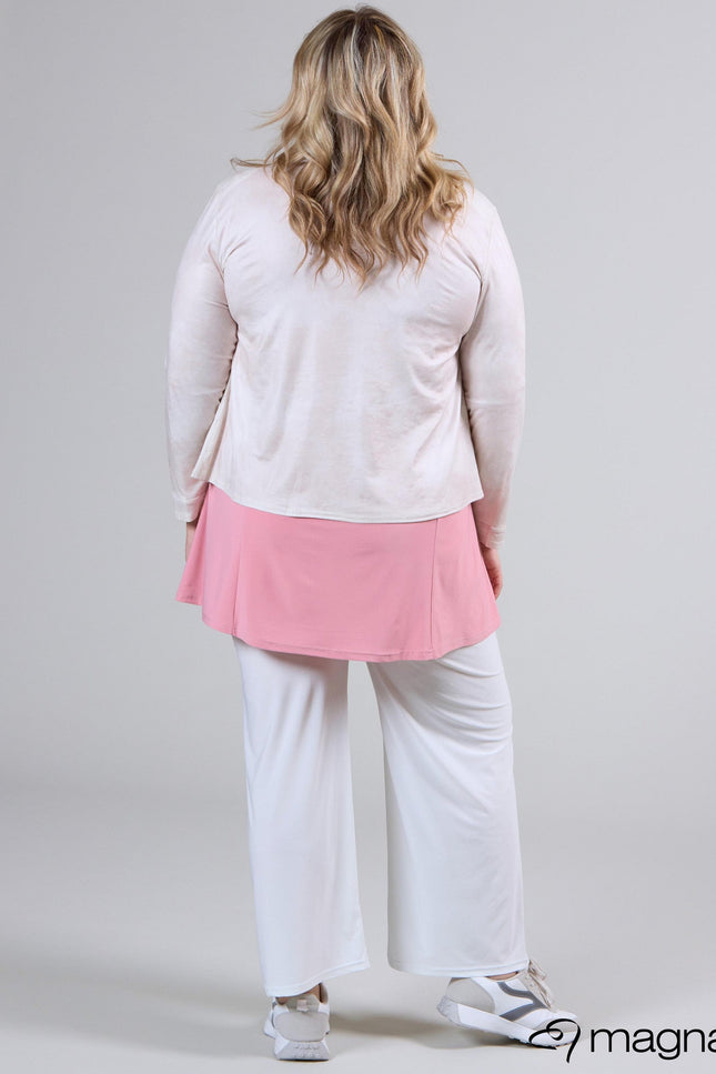 Magna Basic Blazer Leather Look K-31 Gebroken Wit