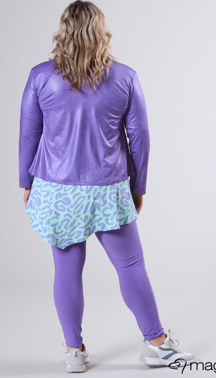 Magna Basic Blazer Leather Look K-31 Lila Paars