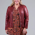 Magna Basic Blazer Leather Look K-31 Roest Bruin