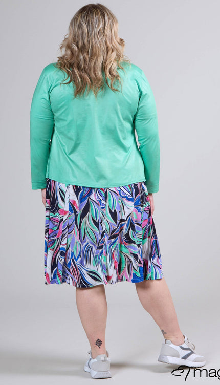 Magna Basic Blazer Leather Look K-31 Mint Groen