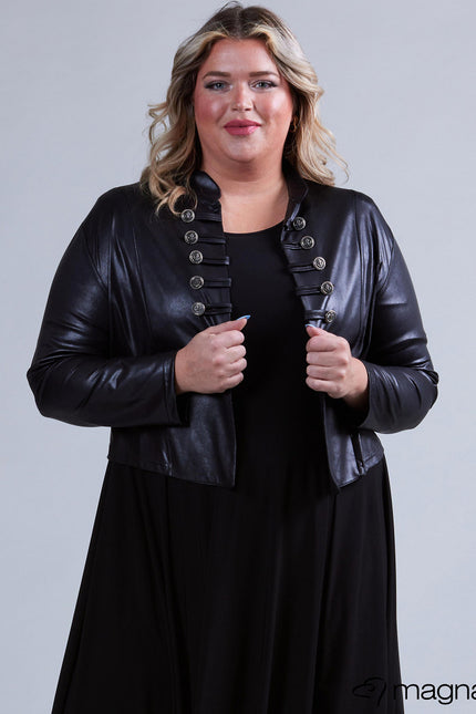 Magna Basic Vest Leather Look K-5002 Zwart