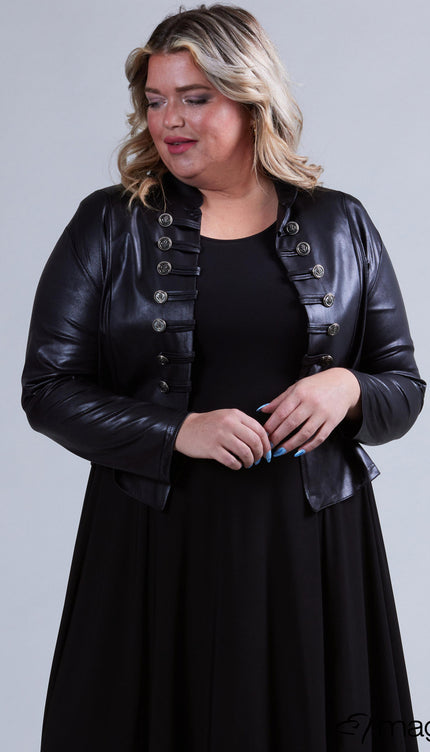 Magna Basic Vest Leather Look K-5002 Zwart