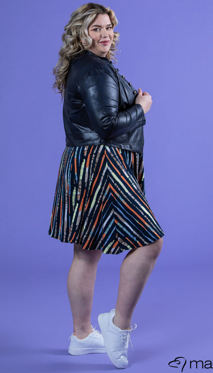 Magna Basic Vest Leather Look K-5002 Navy Blauw