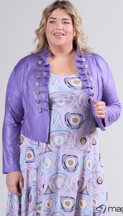 Magna Basic Vest Leather Look K-5002 Lila Paars