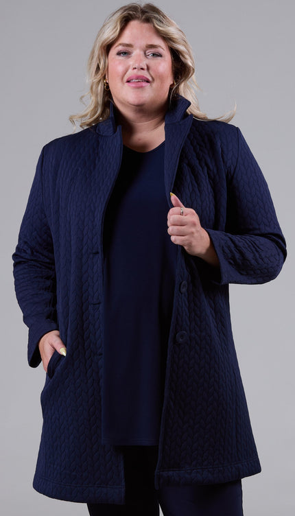 Magna Blazer Kort N-2401 Navy Blauw