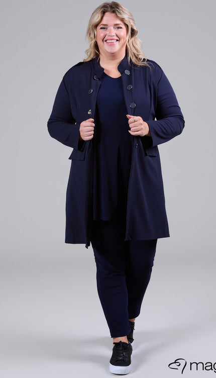 Magna Basic Vest N-8005 Navy Blauw