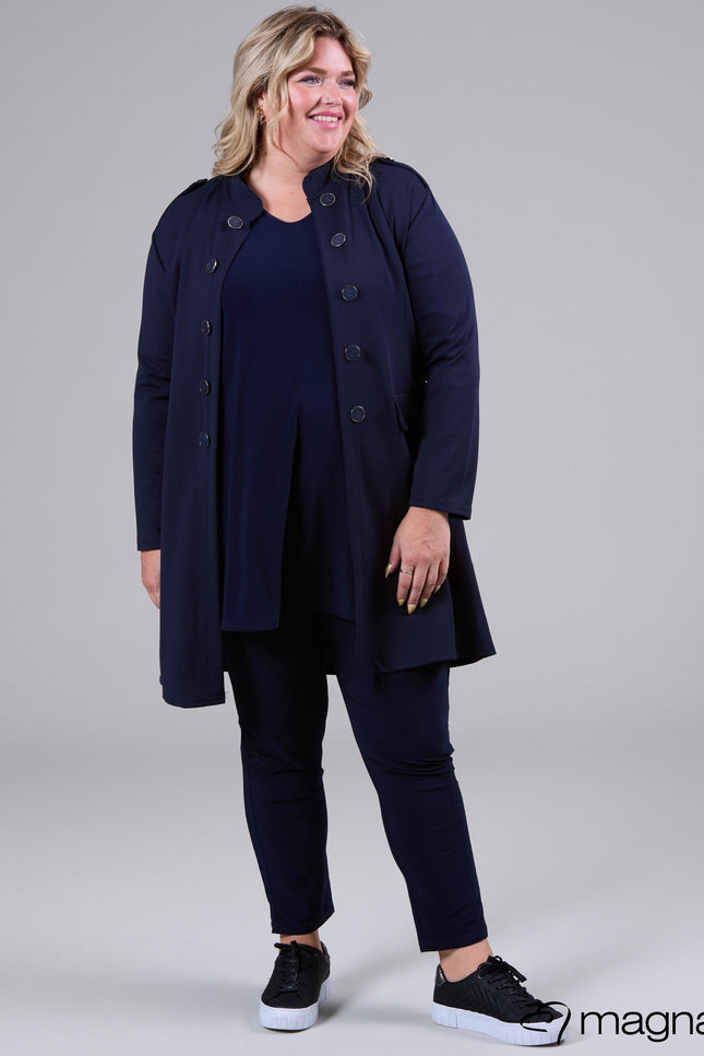 Magna Basic Vest N-8005 Navy Blauw