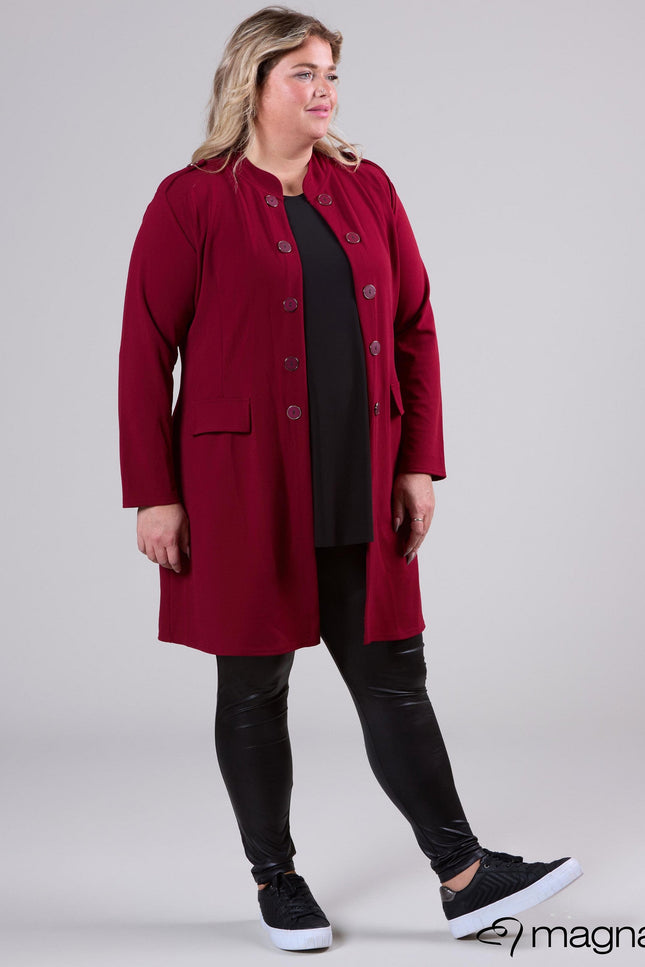 Magna Basic Vest N-8005 Wijn Rood