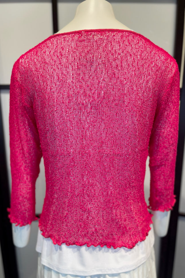 Normal Crazy Vest Ikat Donker Roze