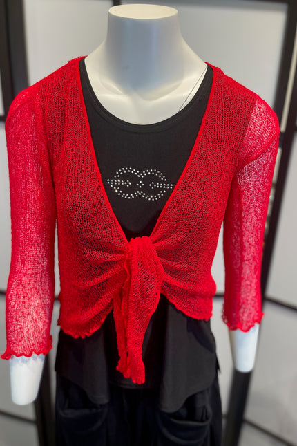 Normal Crazy Vest Ikat Donker Rood