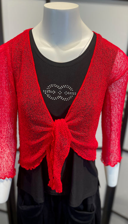 Normal Crazy Vest Ikat Donker Rood