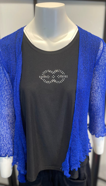 Normal Crazy Vest Ikat Donker Blauw