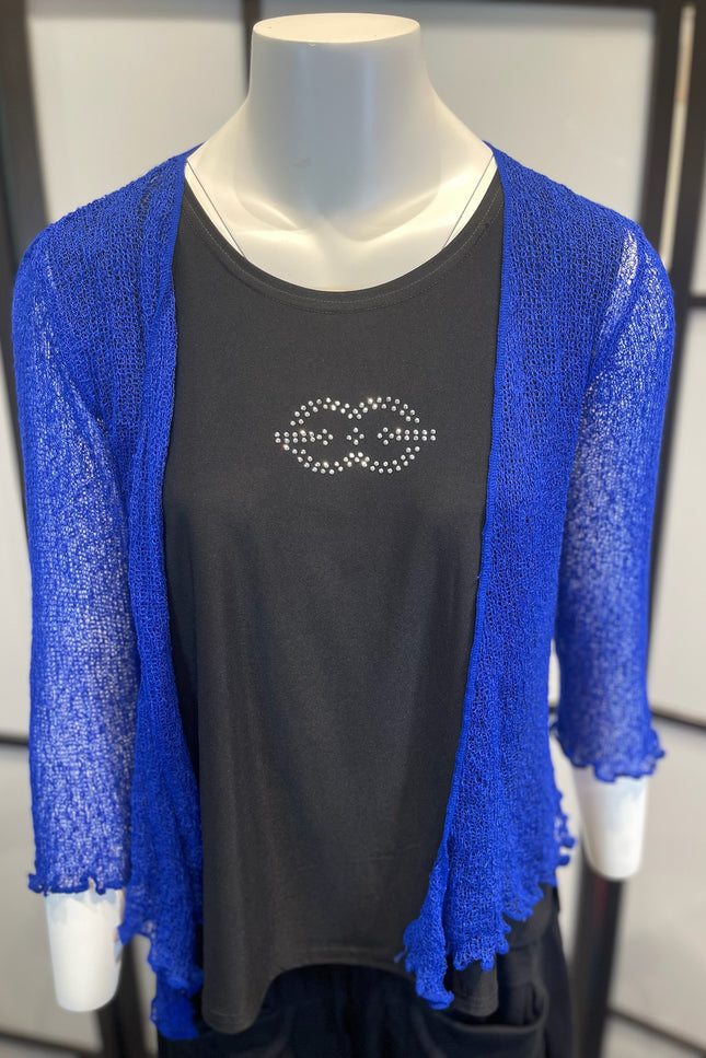 Normal Crazy Vest Ikat Donker Blauw