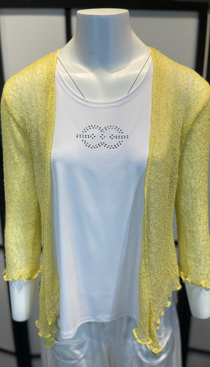 Normal Crazy Vest Ikat Licht Geel