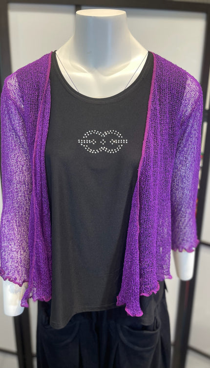 Normal Crazy Vest Ikat Donker Paars