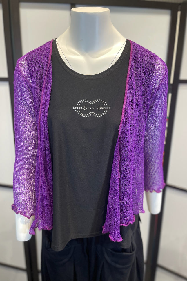 Normal Crazy Vest Ikat Donker Paars