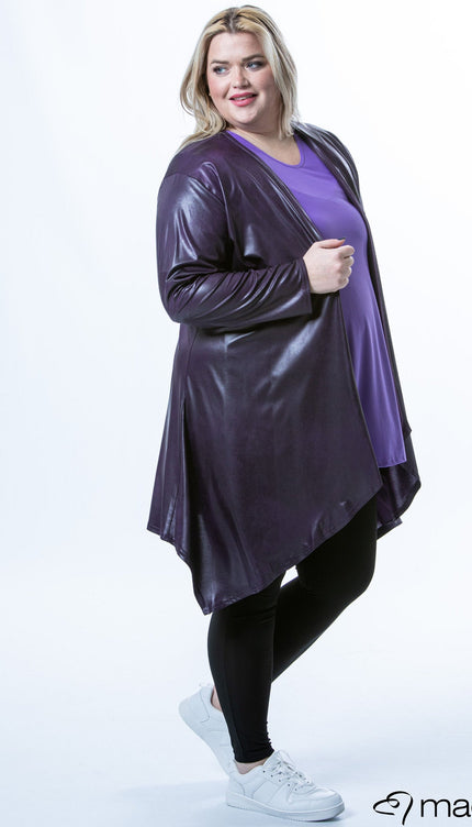 Magna Basic Vest Leather Look A-74 Donker Paars