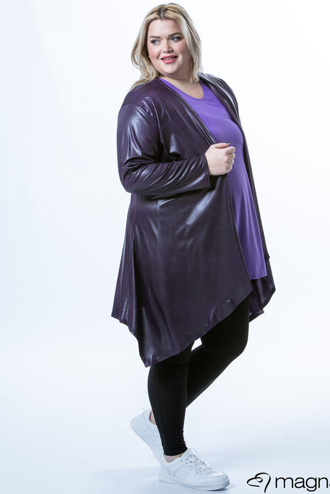 Magna Basic Vest Leather Look A-74 Donker Paars