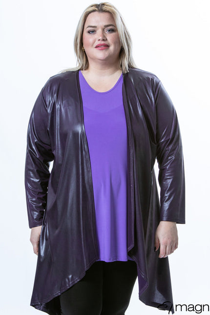 Magna Basic Vest Leather Look A-74 Donker Paars