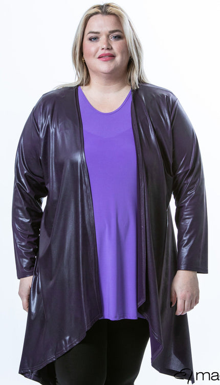 Magna Basic Vest Leather Look A-74 Donker Paars